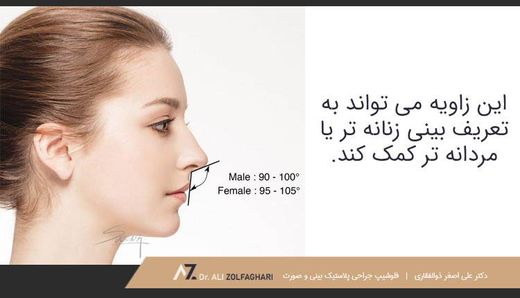 زاویه تعریف بینی زنانه و مردانه