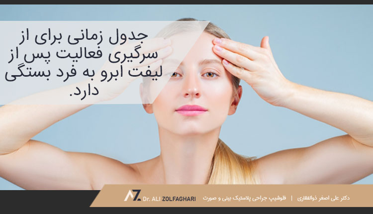 دوران نقاهت و بهبودی عمل لیفت ابرو