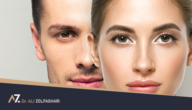 6 تفاوت جراحی زیبایی بینی مردان و زنان