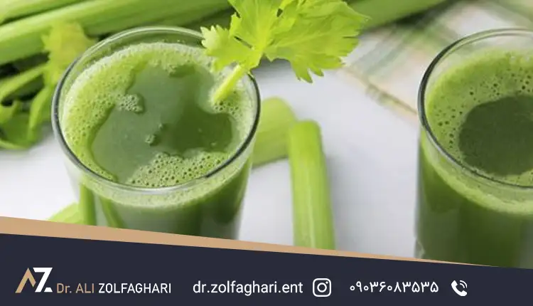 آب کرفس برای کاهش ورم بینی