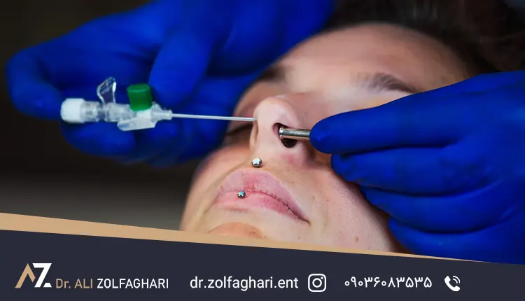 مراقبت بعد از پیرسینگ بینی