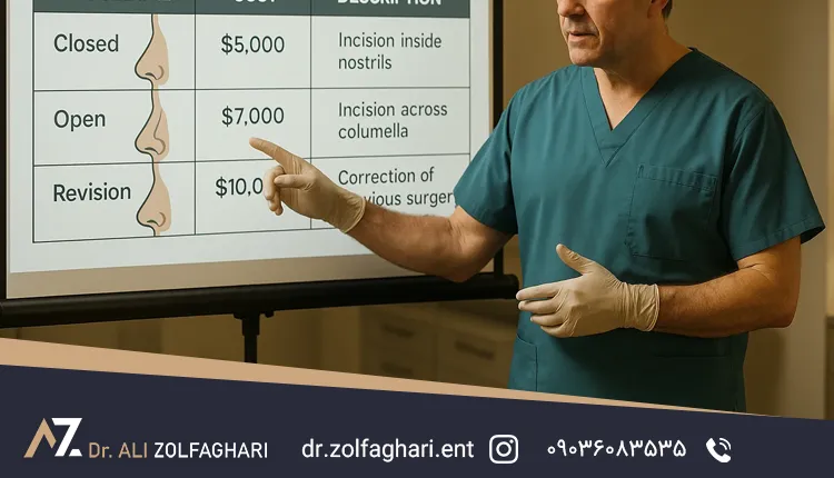 هزینه عمل بینی بدون تامپون